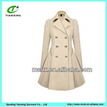 korea fashion windproof long trench jackets for women